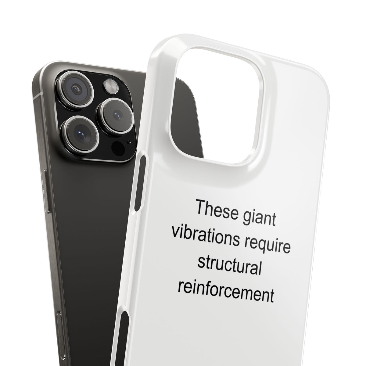 Sarcastic Double Bass Player Phone Case - 'Giant Vibrations' Structural Reinforc