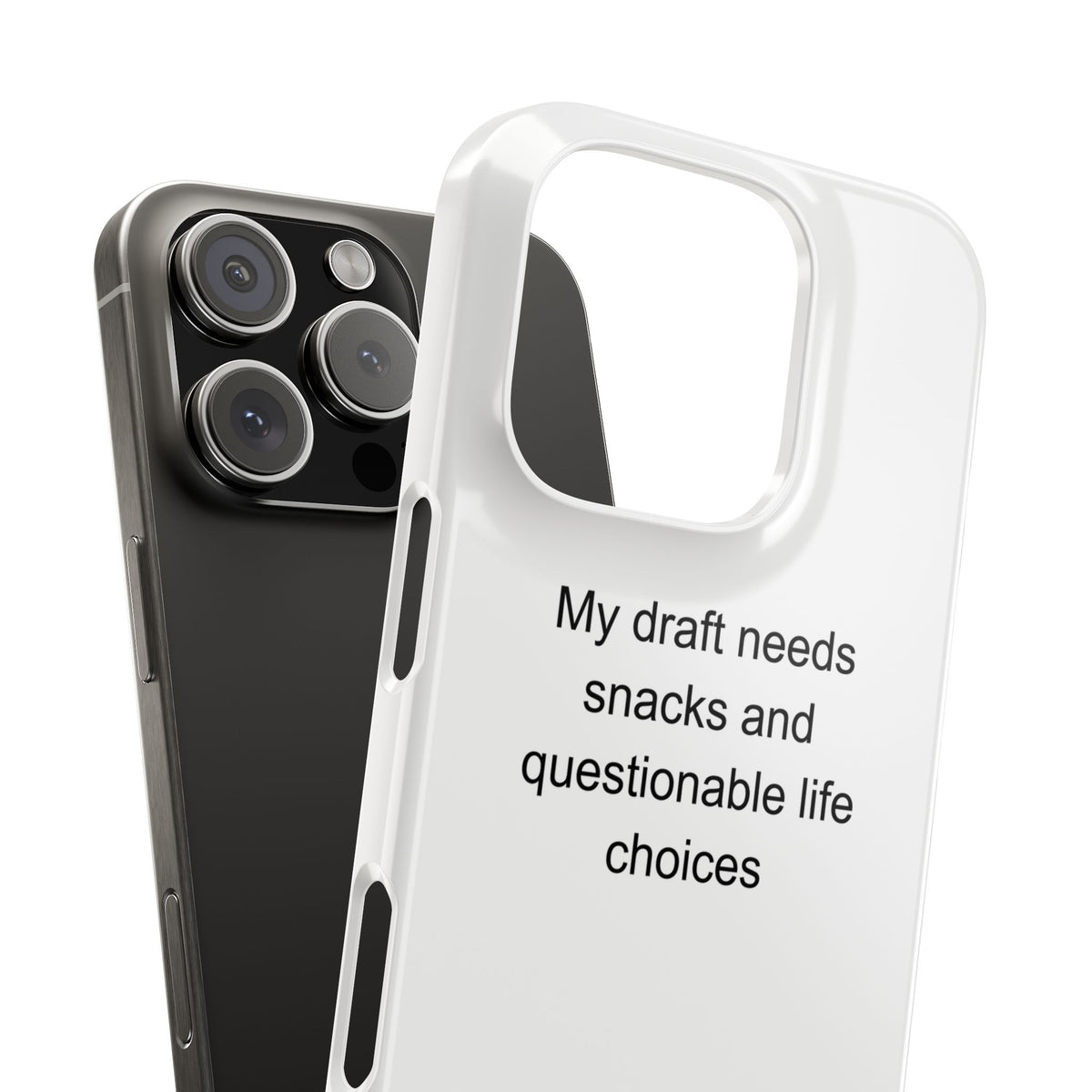 My draft needs snacks and questionable life choices - Author Phone Case
