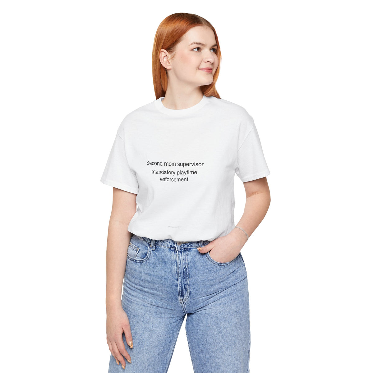 Funny Big Sister T-Shirt | Second Mom Supervisor Mandatory Playtime Enforcement