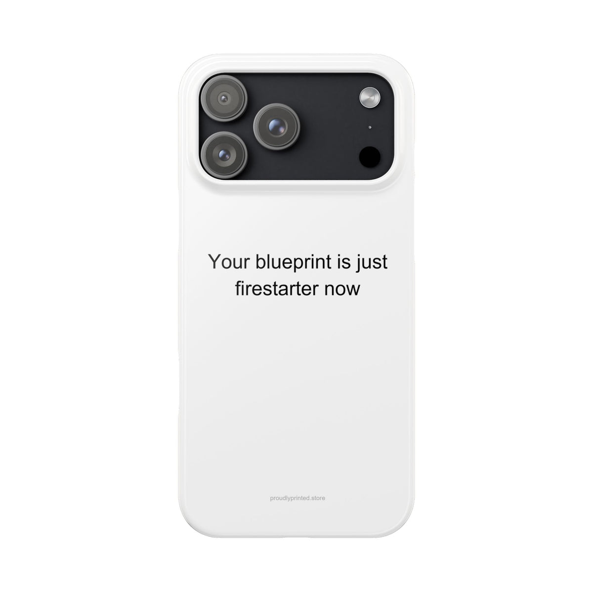 Builder's Dark Humor Phone Case - Blueprint Firestarter Design