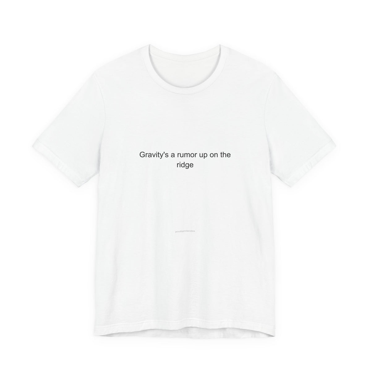 Roofer T-Shirt | Funny Dark Humor 'Gravity's a Rumor' Roofing Tee