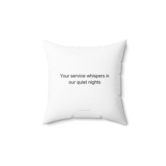 Heartfelt Police Officer Tribute Pillow - Your Service Whispers in Our Quiet Nig