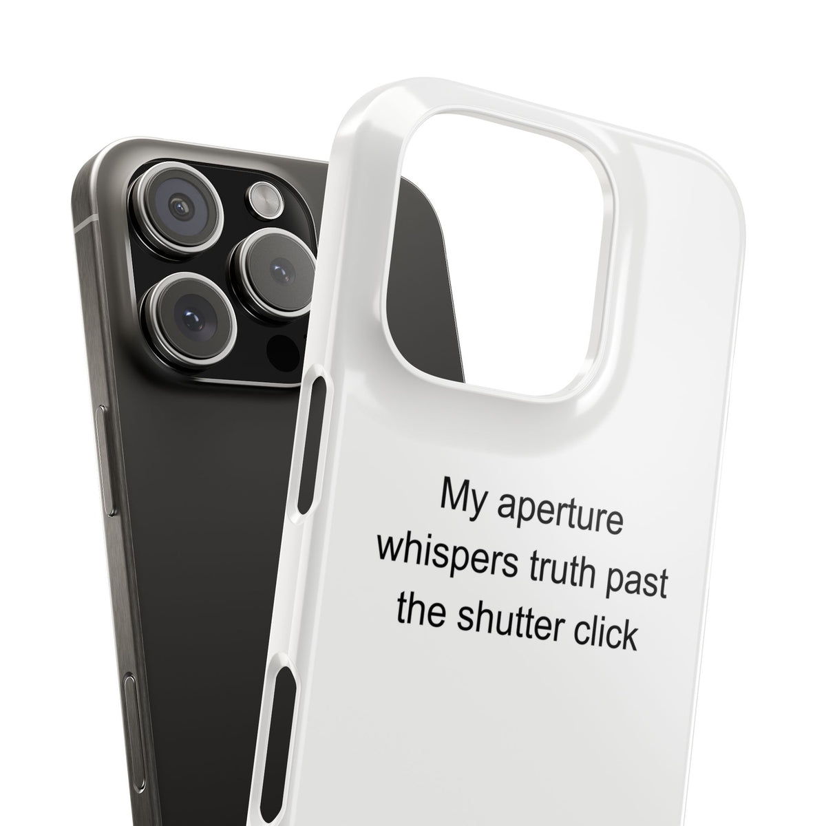 My aperture whispers truth past the shutter click - Photographer Phone Case