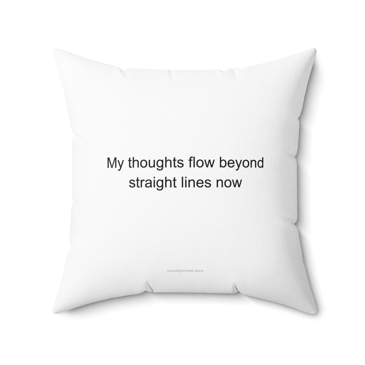 Dyslexic Pride Pillow - My Thoughts Flow Beyond Straight Lines