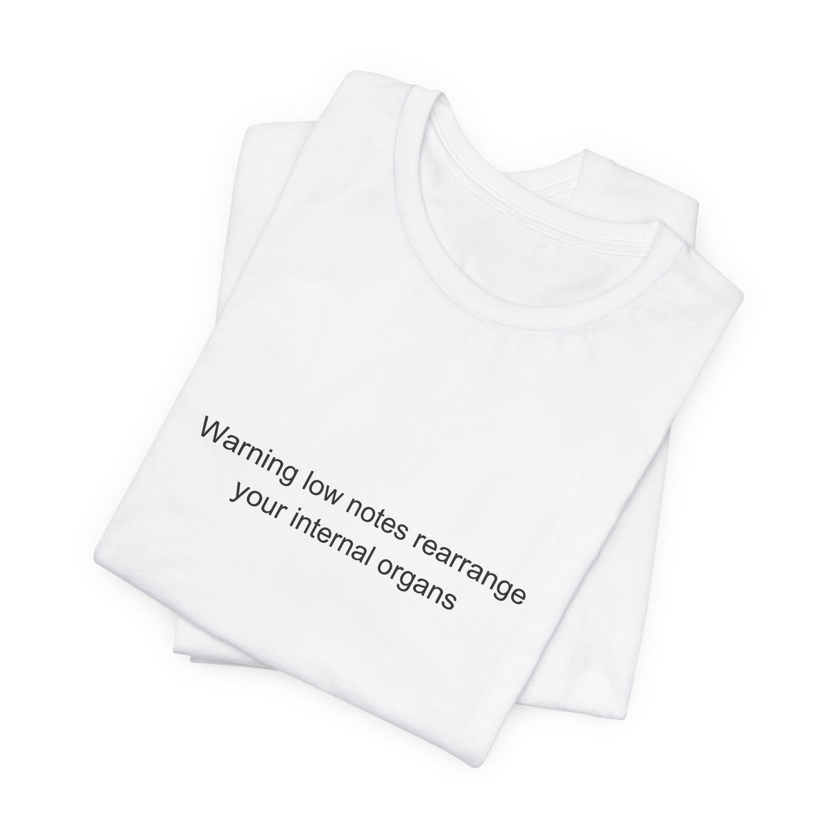 Bassoonist T-Shirt - Warning Low Notes Rearrange Your Internal Organs