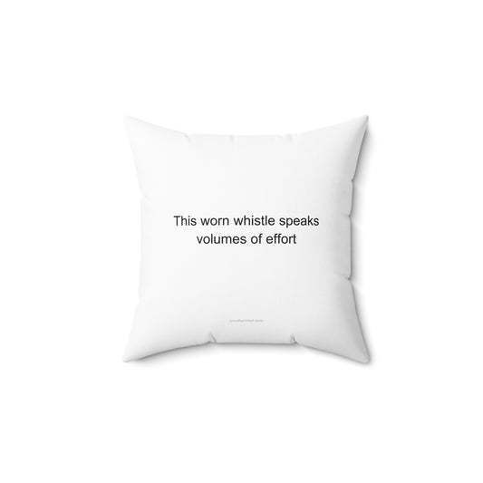 Heartfelt PE Teacher Pillow - Underpaid But Loved, Worn Whistle Gift