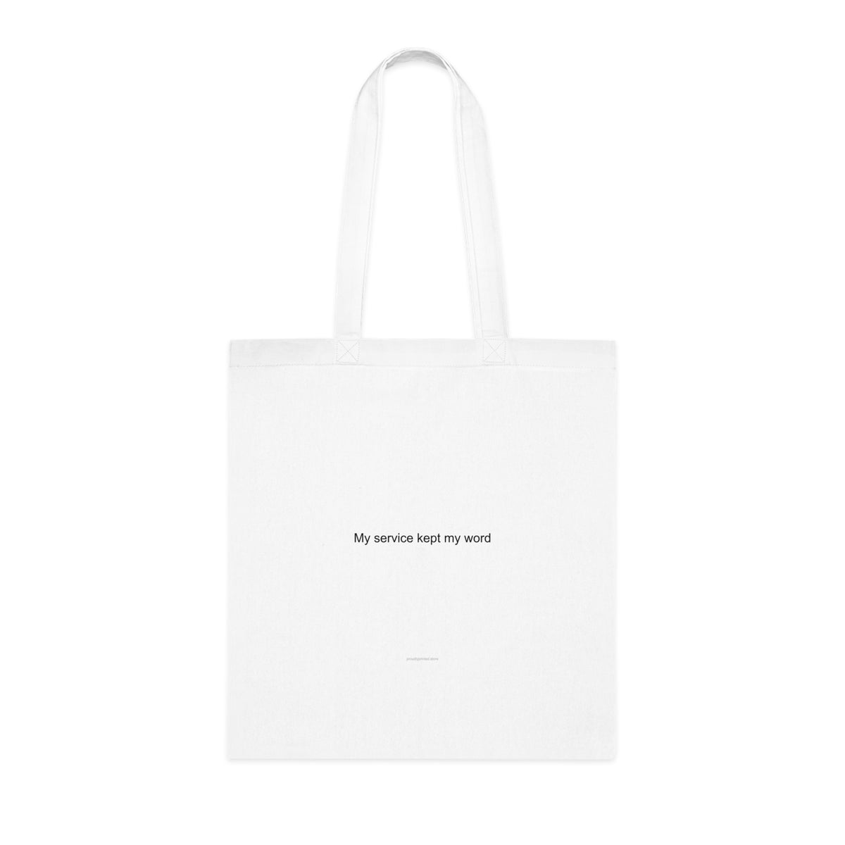 Army Veteran Heartfelt Tote Bag – 'My Service Kept My Word' Gift