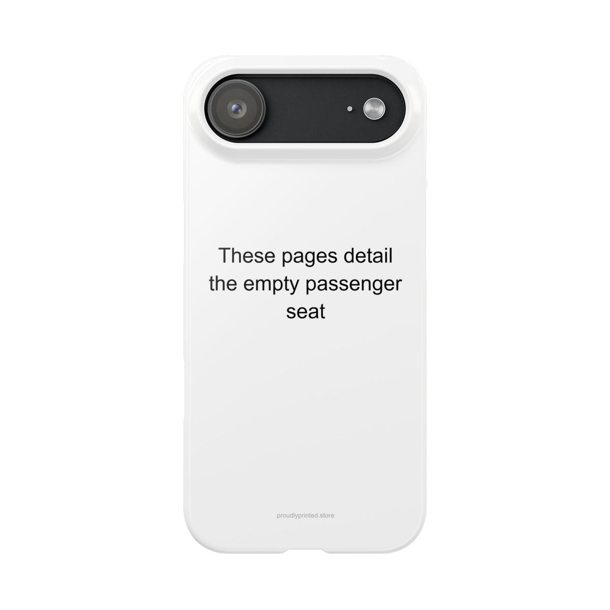 Military Dad Phone Case – 'These Pages Detail the Empty Passenger Seat' Dark Hum