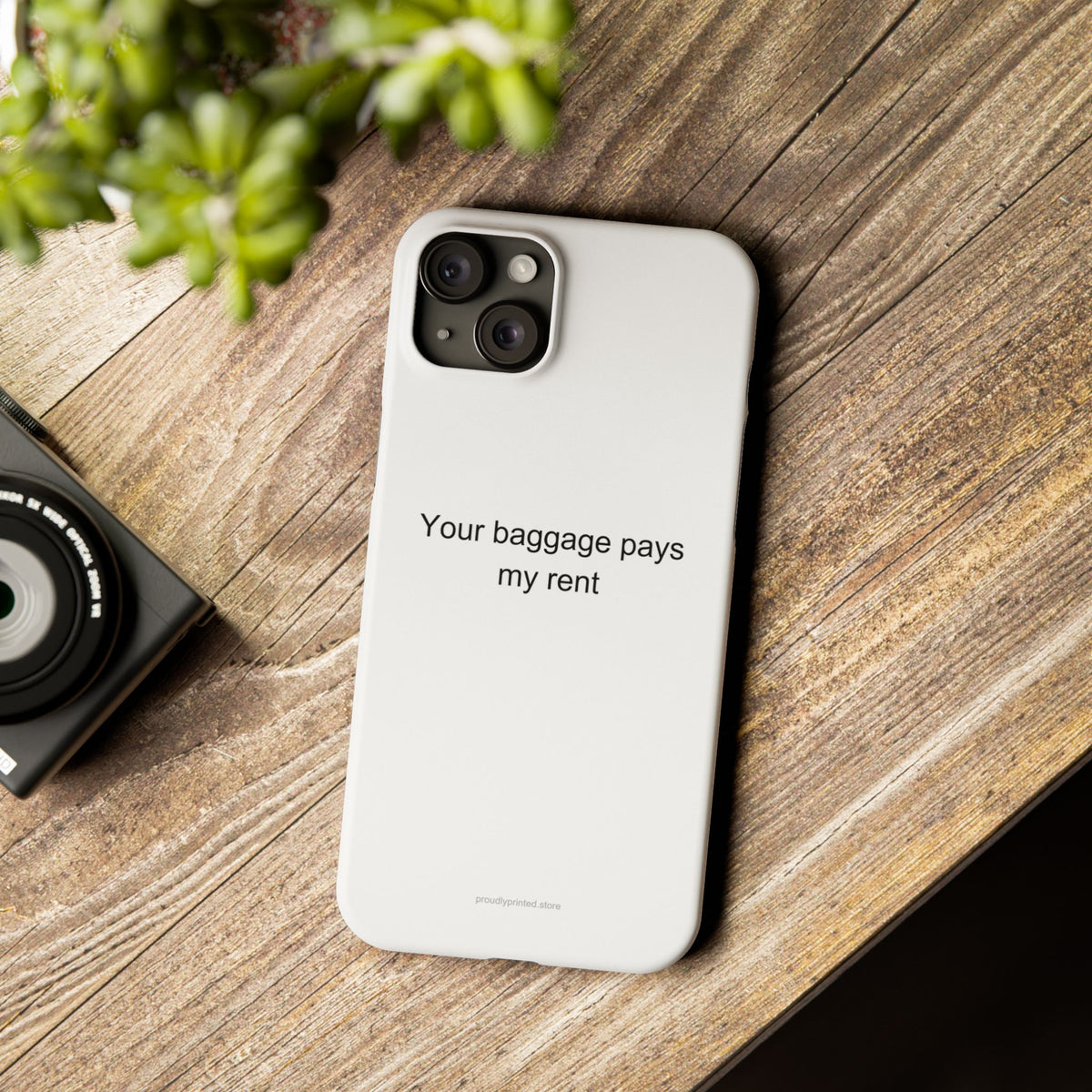 Psychiatrist Phone Case - Your Baggage Pays My Rent Dark Humor Gift