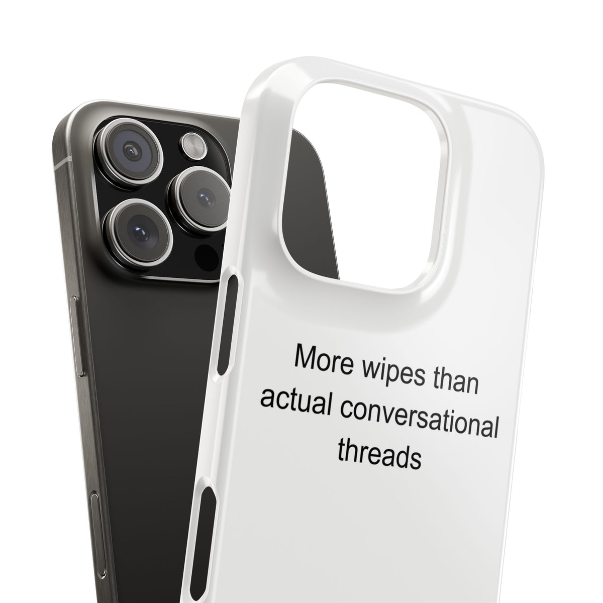 Sarcastic Twin Mom Phone Case – 'More Wipes Than Actual Conversational Threads'