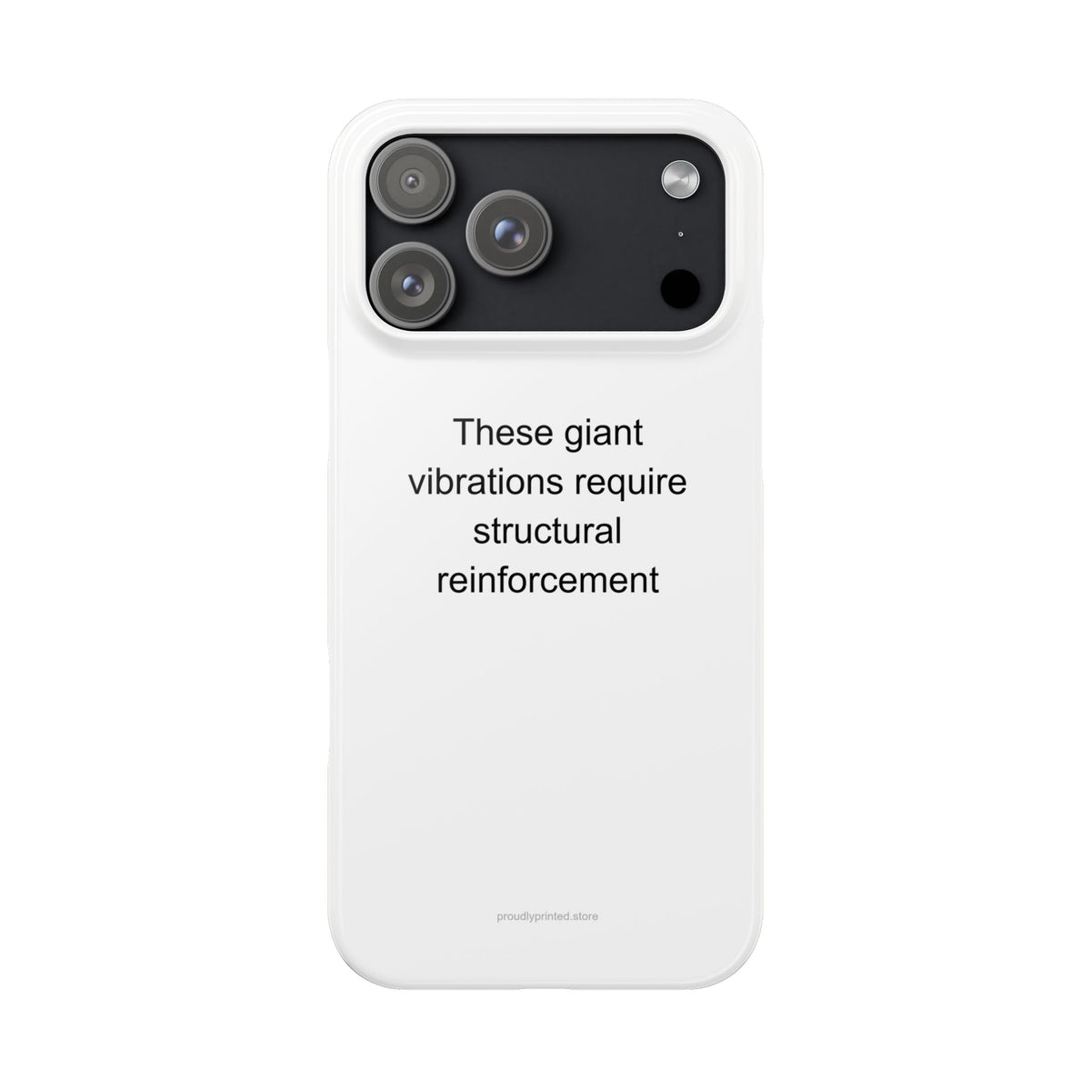 Sarcastic Double Bass Player Phone Case - 'Giant Vibrations' Structural Reinforc
