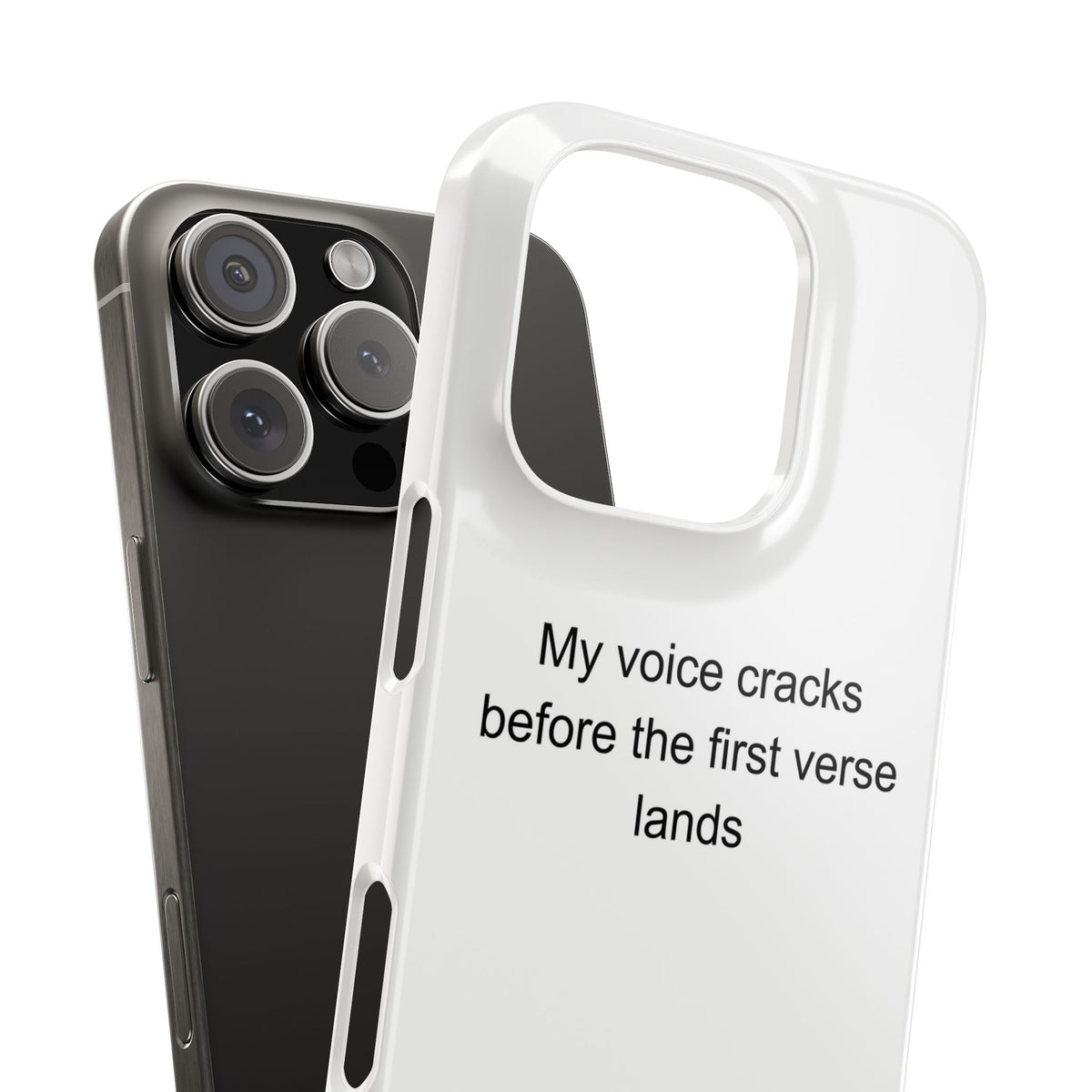Songwriter Phone Case - My Voice Cracks Before the First Verse Lands - Dark Humo
