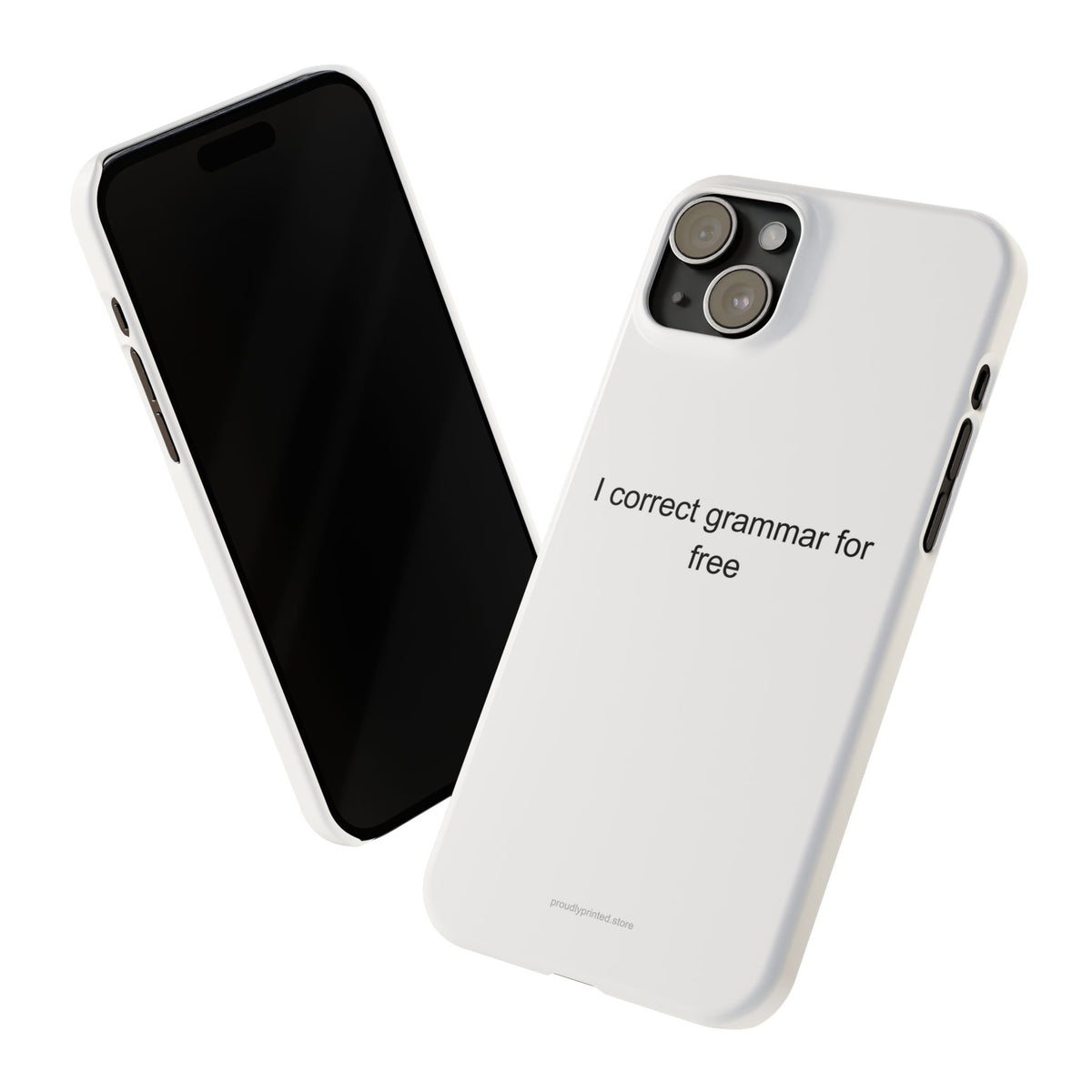 Sarcastic English Teacher Phone Case – I Correct Grammar for Free