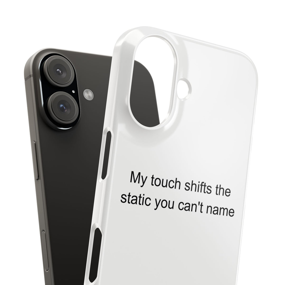 My touch shifts the static you can't name - Reiki Master Phone Case
