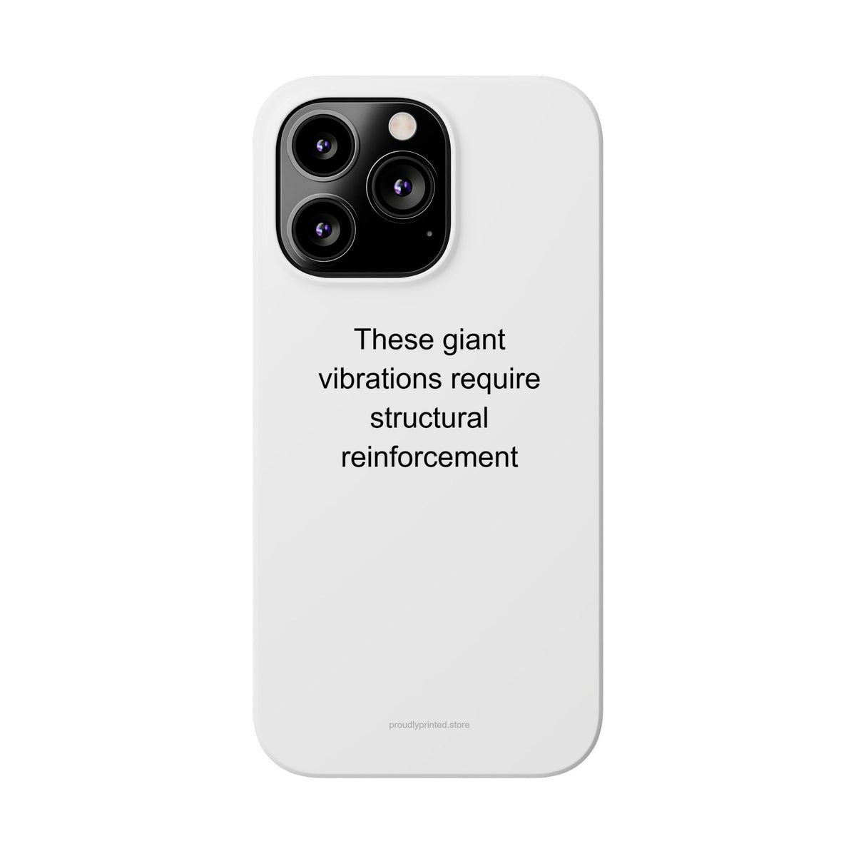 Sarcastic Double Bass Player Phone Case - 'Giant Vibrations' Structural Reinforc