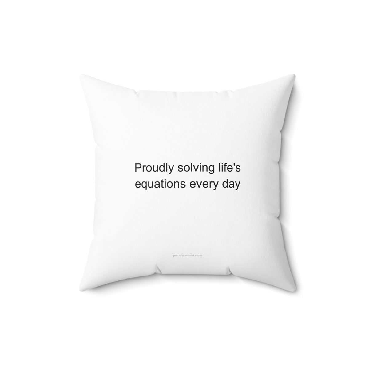 Math Teacher Pillow - Proudly Solving Life's Equations Every Day