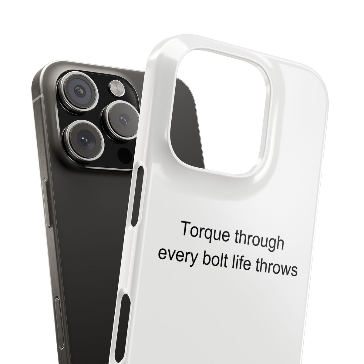 Auto Technician Motivational Phone Case – Torque Through Every Bolt Life Throws