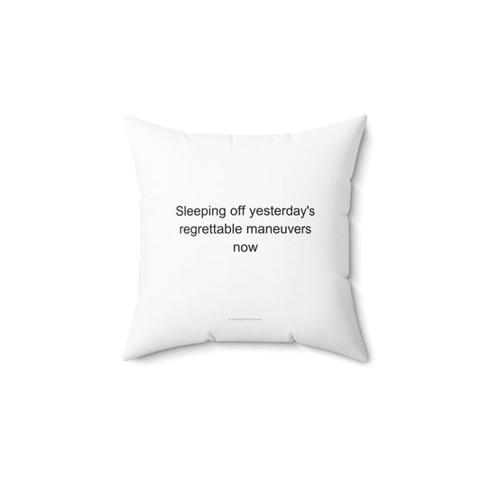 Marine Veteran Funny Pillow - Dark Humor Gift for Heroic Sacrifice