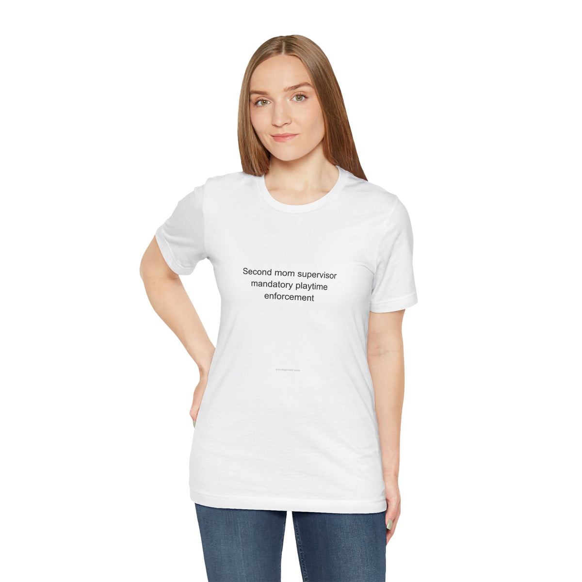 Funny Big Sister T-Shirt | Second Mom Supervisor Mandatory Playtime Enforcement