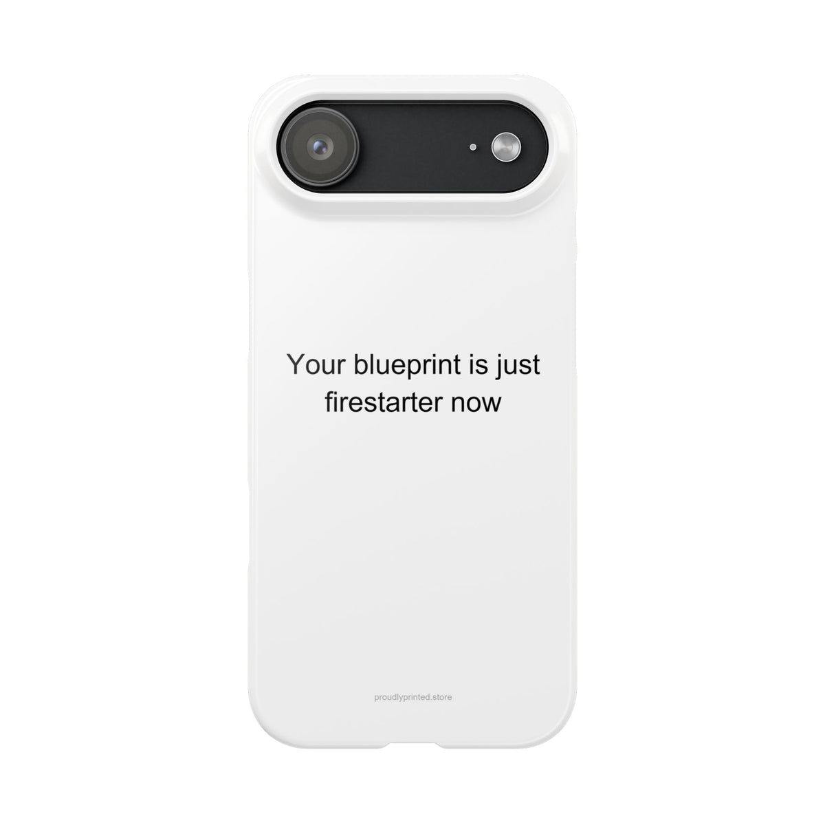 Builder's Dark Humor Phone Case - Blueprint Firestarter Design
